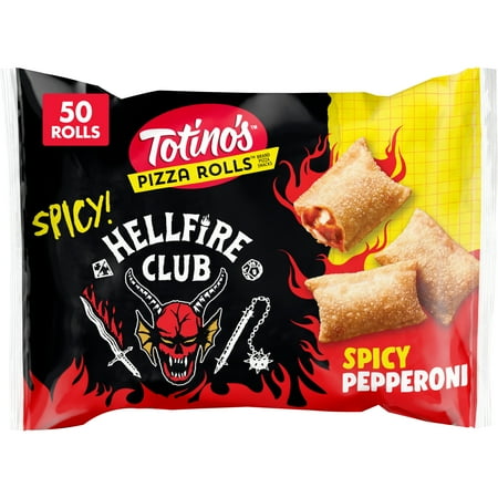 Totino's Pizza Rolls, Hellfire Club Spicy Pepperoni, Stranger Things, 50 Rolls, 24.46 oz