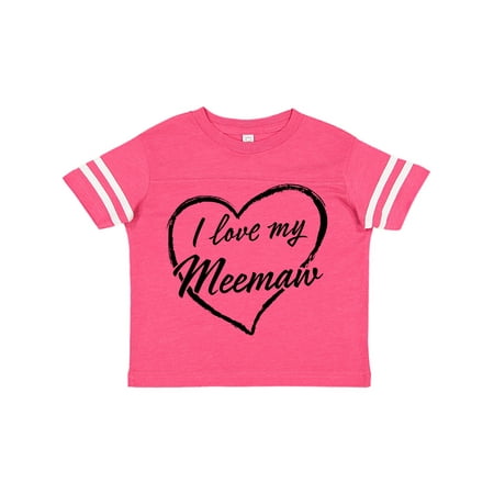 

Inktastic I Love My Meemaw in Black Chalk Heart Gift Toddler Boy or Toddler Girl T-Shirt