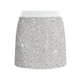 thumbnail image 2 of Lopecy-Sta Skirt for Women with Glitter Sequin Ruched Mini Elastic High Waist Bodycon Silhouette, Sparkly Party Skirt with Ruched Detail Ideal for Nightclub, Date Night and Holiday Events, 2 of 2