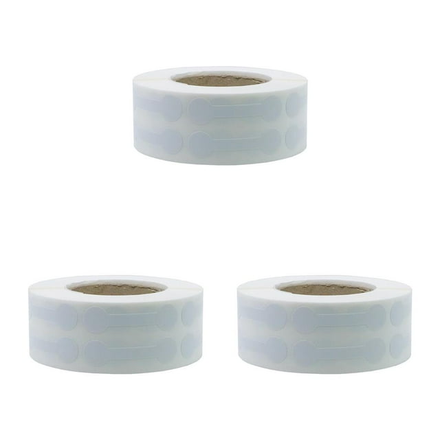 Transemion 500 Stylish Round Kraft Paper Jewelry Price Stickers for Rings Bag Shops White 3Set