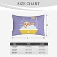 thumbnail image 6 of Bixox Corgi Washing in Bathtub Printed Pillow Protector,Super Soft Ideal for Home,Guests,Rentals - 14"x20", 6 of 8