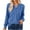 Blue, variant on Scyoekwg Womens Long Sleeve Tops Lightweight Comfy Solid Color V-Neck Casual Dressy Blouse Loose Blouse (Black,XL)
