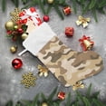 thumbnail image 6 of Coolnut 17.7 Inch Christmas Stockings, 1 PCS Brown Military Camouflage Presonalized Large Stocking Sock for Family Holiday Xmas Party Decorations, 6 of 7