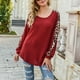 thumbnail image 4 of Blusa de manga larga,Blusa Blusa larga con hombros descubiertos y estampado de leopardo Tops casuales de manga larga para mujer Resultados impresionantes, 4 of 7