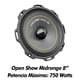 thumbnail image 4 of Medio Rango Nano 8pulg Open Show Alto Spl Steelpro Negro, 4 of 7