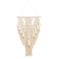 thumbnail image 2 of Tapiz de macramé bohemio hecho , cuerda de , tejido , borla de punto, colgante de pared, dormitorio, boda, decoración artística art BLESIY Macramé Tela decorativa, 2 of 8