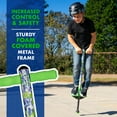 thumbnail image 2 of Flybar Glow Jolt Pogo Stick Kids Ages 6 and Up, 40 to 80 Pounds, Perfect for Beginners, Easy Grip Foam Handles, Anti-Slip Foot Pegs, Outdoor Toys for Boys, Jumper Toys for Girls, Green Tie Die, 2 of 6
