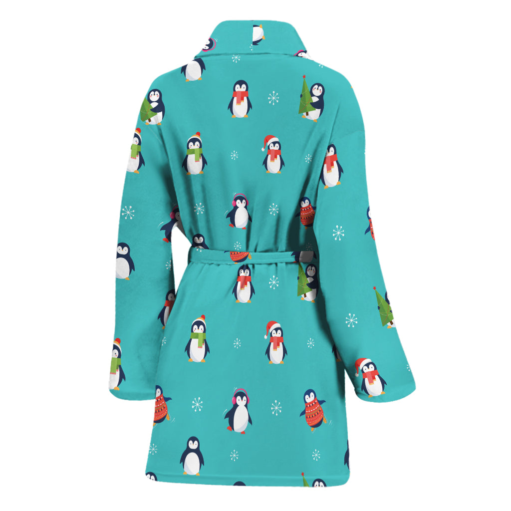ladies penguin dressing gown Womens Cream Penguin Print Hooded Dressing Gown