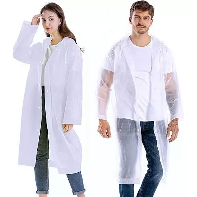 Capa Impermeable Portátil Para Lluvia Tipo Gabardina, 2pcs