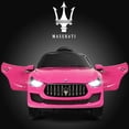 thumbnail image 2 of Gymax 12V Maserati Licensed Kids Ride on Car w/ RC Remote Control Led Lights MP3 Pink, 2 of 10