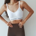 thumbnail image 1 of Hongchun Soutien-gorge Sans Fil en Coton Moderne pour Femmes Blanc L, 1 of 5