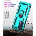thumbnail image 6 of REQO Compatible with Motorola Moto Edge 2021 Case, Moto Edge 5G UW Case with HD Screen Protectors, Military-Grade Metal Ring Kickstand 15ft Drop Tested Shockproof Cover Case, Teal, 6 of 7
