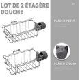 thumbnail image 2 of 2 estantes de ducha sin perforación, soporte para champú de ducha, soporte para jabón de ducha, carrito de ducha, cesta de ducha, almacenamiento de gel de ducha, bañera de baño, 2 of 5
