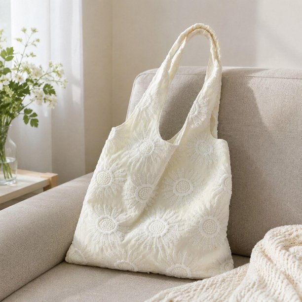 Bolso tote grande encaje para mujer, multiusos, ideal para la playa, el trabajo o las vacaciones.