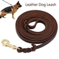 thumbnail image 1 of Fyemme Training Lead Handmade Braided 6.5ft Genuine Leather Dog Training Leash Lead  Burgundy, 1 of 8