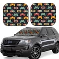 thumbnail image 2 of Bingfone Retro Video Game Print 2-Piece Sun Shade Front Windshield - Foldable Car Front Window Sunshades For Most Sedans Suv Truck - Small, 2 of 7