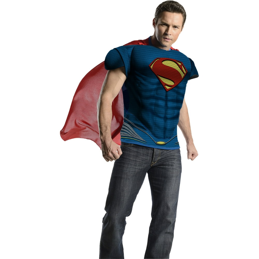 Rubies Costume Co Adult Mens Deluxe Man Of Steel Superman Muscle T