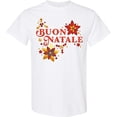 thumbnail image 3 of Inktastic Buon Natale Vintage Flowers and Holly T-Shirt, 3 of 5