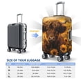 thumbnail image 3 of Cauagu Cute Cow Sunflower Field Print Travel Luggage Cover,Travel Dust-proof Suitcase Cover Softside Suitcase Protector for 18-32inch,Not Included Suitcase, 3 of 8