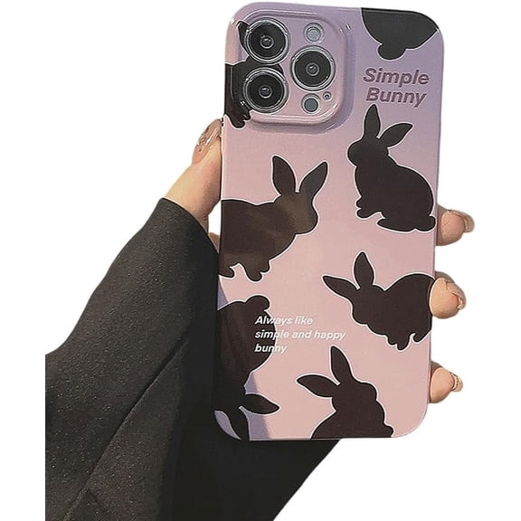 Designed for iPhone Case,Cute Bunny Pattern Full Body Camera Lens Full Body Protection Shockproof Protective Cover Phone Case (iPhone 11 Pro,Pink)