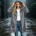 thumbnail image 2 of Enjoytime Rain Coats for Women Waterproof Hooded Long Rain Jacket Outdoor Travel Lightweight Windbreaker, 2 of 8