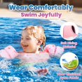 thumbnail image 3 of HEY! SPLASH Swim Vest for Kids, Swim Vest Kids Swim Vest Water Wings Swim Arm Band with Adjustable Strap & Secure Buckle, Swimming Wings Float Vest Fit 33-70 LBs, Pink Whale, 3 of 9