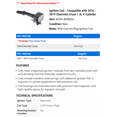 thumbnail image 2 of Ignition Coil - Compatible with 2016 - 2019 Chevy Cruze 1.4L 4-Cylinder 2017 2018, 2 of 2