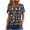 Red, variant on Lorytime Womens T Shirt Crew Neck Shirts Short Sleeve Casual Basic Tops Hawaii Ruffle Loose Summer Clothes Orange S