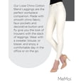 thumbnail image 7 of MeMoi Lisse Chino Cotton Blend Leggings - Womens - Female (L-XL, Ivory), 7 of 7