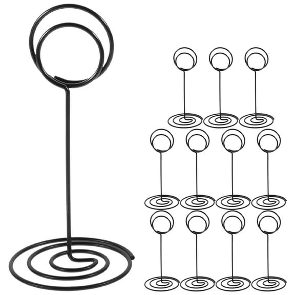 MERRYHAPY Black Metal Table Number Holders for Weddings, 12 Elegant and Simple Pieces for Reception and Event Decorations