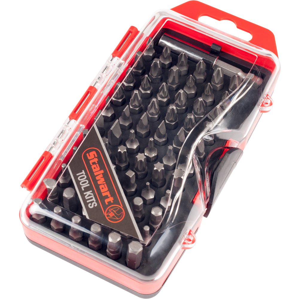 Stalwart Screwdriver Bit Set, 67 Pieces Compact Durable Multipurpose