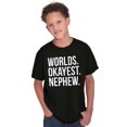 thumbnail image 3 of Worlds Okayest Nephew Aunt Uncle Joke Boys Kids T Shirt Tees Tops Teen Brisco Brands XS, 3 of 5
