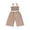 Khaki, variant on BemeyourBBs Baby Girl 2Pcs Summer Outfits Plaid Print Cami Tops Pants Set
