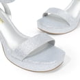 thumbnail image 3 of Sandalia DREAM PAIRS SDHS2420W Plata con Brillo Plataforma y Tacones, 3 of 9