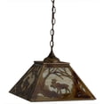 thumbnail image 2 of Meyda Tiffany 164023 Moose At Dawn 3 Light 23" Wide Pendant - Brass Tint, 2 of 5