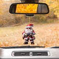 thumbnail image 2 of Xihbxyly Colgante de Papá Noel, Diseño de Impresión a Doble Cara, Material Acrílico, Ideal para Decorar El Árbol de Navidad, El Coche o El Móvil, Un Regalo Original, Duradero y Ligero, Incluye Un Col, 2 of 3