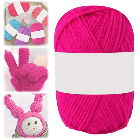 4-Ply Milk Cotton Yarn Skein, Ultra Soft Skin-Friendly Yarn for DIY Knitting Crochet, Craft Yarn for Sweaters Hats Amigurumi Blankets Scarves Dolls Shawl, , Suitable for Beginners, Craft Supplies