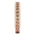 thumbnail image 4 of 1.44 ctw Wedding Band for Women - 14K Rose Gold Simulated Champagne Diamond Stackable Eternity Ring, 4 of 6