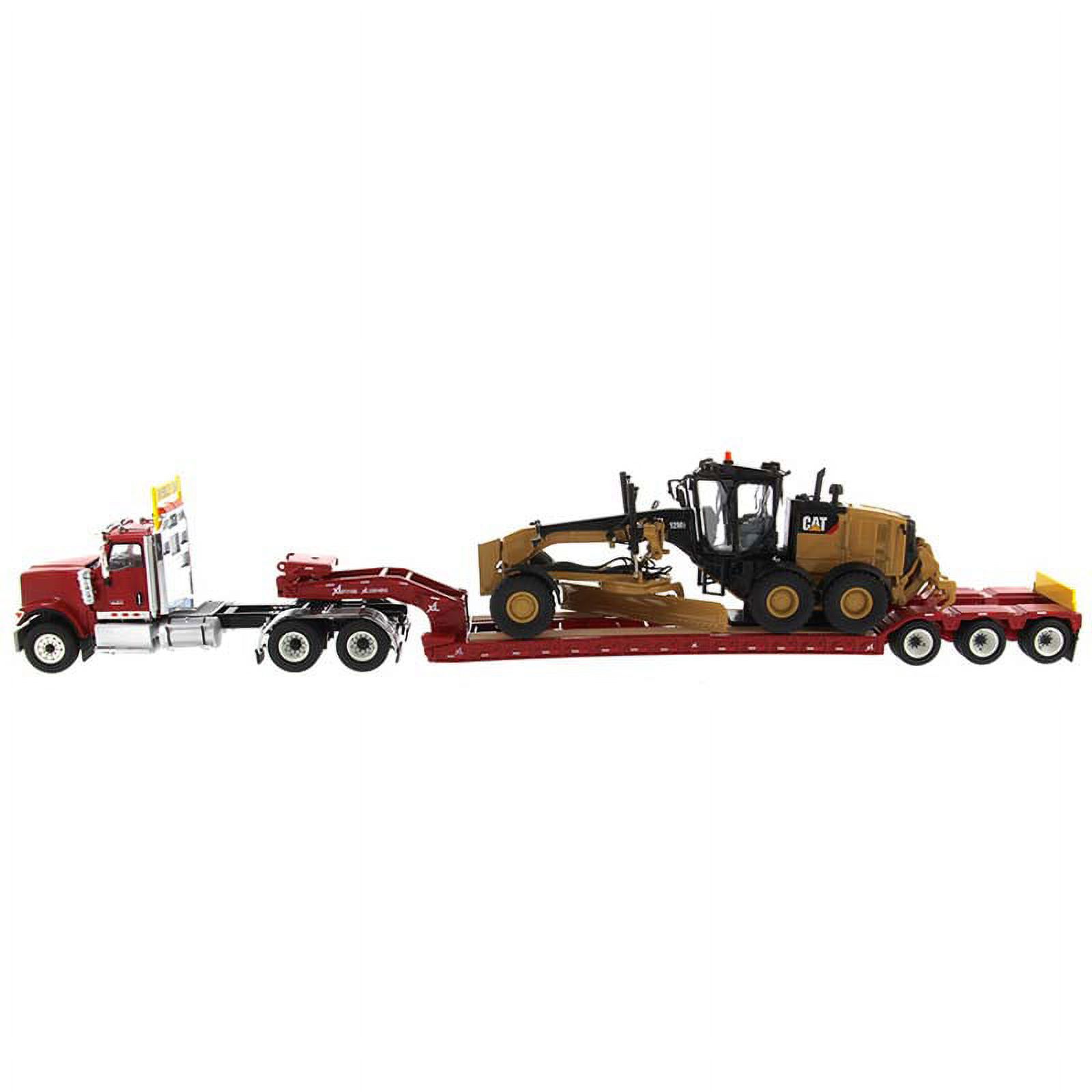 Diecast Masters International HX520 Tandem Day Cab Con Rimorchio XL 120 Lowboy, Modello In Scala 1/50 Bianco 71200