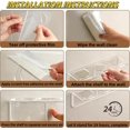 thumbnail image 3 of 2 Bathrooms Bathroom Toiletries Wall Storage Nail Free Hole Free Wall Hanging Acrylic Hair Brush Holder, Razor, Curling Iron, Hair Straightener Storage Rack, 3 of 6