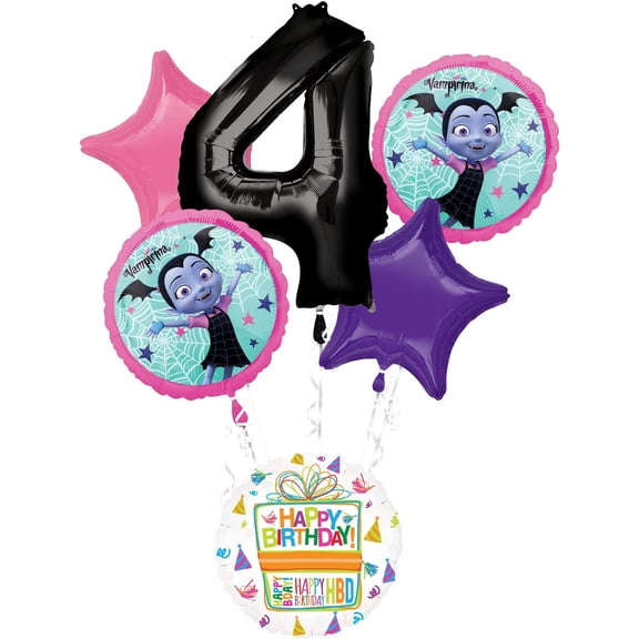 Mayflower Products Vampirina 4th Birthday Party Supplies Balloon Bouquet Decorations