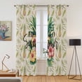 thumbnail image 2 of Kitchen Curtains 84 Inch Length 2 Panels, Pink Yellow Floral Grommets Window Treatment Curtain, Green Summer Botanical Rustic Thermal Curtains Drapes for Living Room/Bathroom, 2 of 9