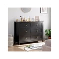 thumbnail image 4 of EastVita Modern 6 Chest Of Drawer Dresser, Modern Dresser With Deep Drawers And Nickel Round Handle, Wood Organizer Storage Cabinet For Bedroom, Living Room, Hallway, 4 of 8
