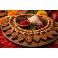 Devotional Combination of Radhe Radhe Engraved Wooden Keychain and ...