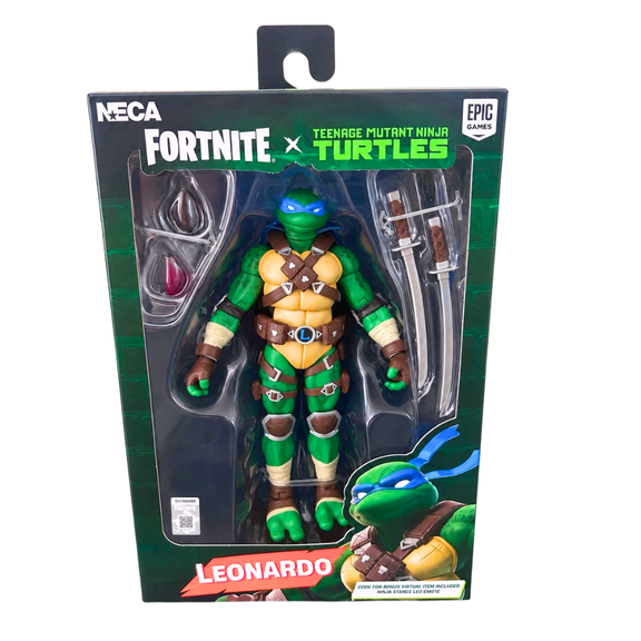 NECA Fortnite x Teenage Mutant Ninja Turtles Leonardo Action Figure with Accessories