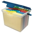thumbnail image 4 of Office Depot Portable File Box, 10 11/16in.H x 14 11/16in.W x 10 3/8in.D, Clear/Navy, 55767, 4 of 4
