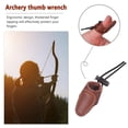 thumbnail image 2 of Pestaña de tiro con arco dedo pulgar anillo protector recurvo arco flecha punta Protector marrón FLhrweasw Nuevo, 2 of 6