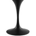 thumbnail image 3 of Contemporary Modern Urban Designer Kitchen Room Round Dining Table, Wood Metal Steel, Black Walnut Brown, 3 of 5