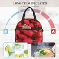thumbnail image 5 of Goofa Strawberry Red Pattern Lunch Bag ,Insulated Lunch Box, Small Leakproof Cooler Food Lunch Containers Reusable High Capacity Lunch Tote Bags, 5 of 8