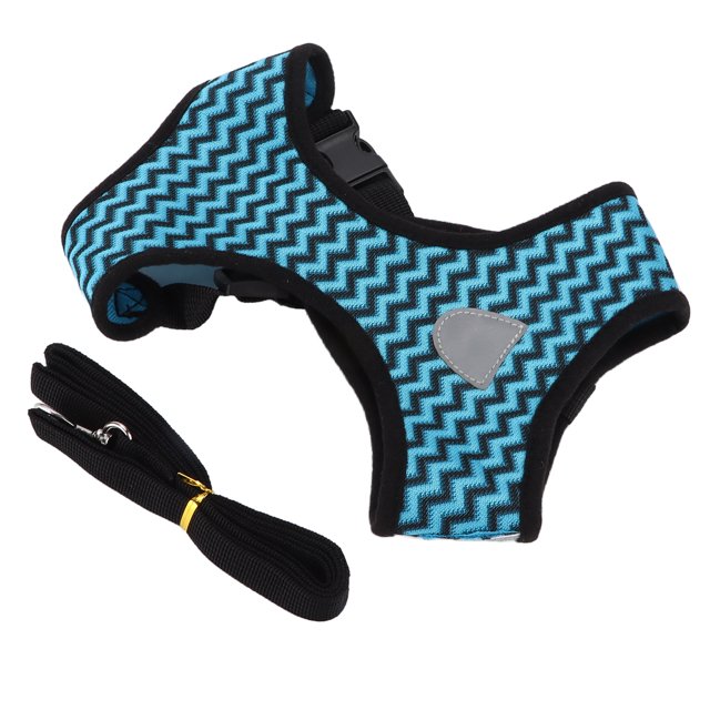 General Pet Vest, Pet Harness Adjustable D-Ring Buckle For Small And Medium Sized Dogs For Cats Blue,White